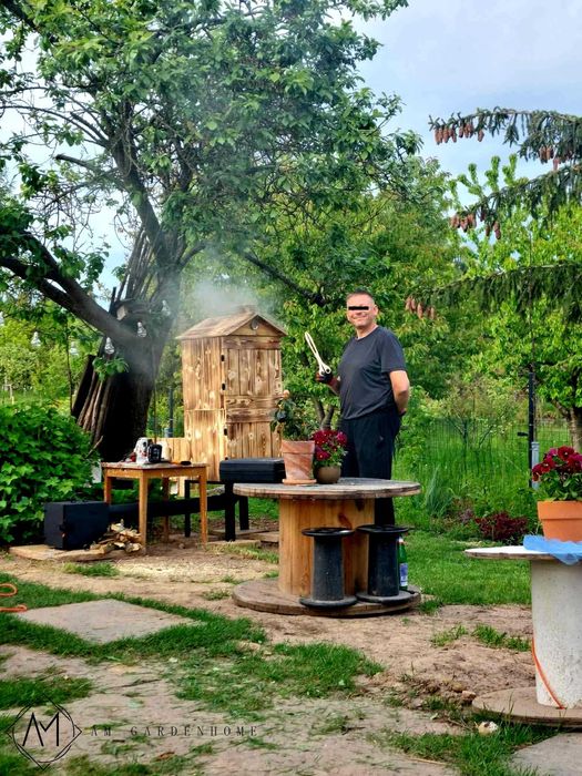 Wędzarnia ogrodowa Eko XXL 2 KOMORY  PALENISKO + WYPOSAŻENIE + prezent