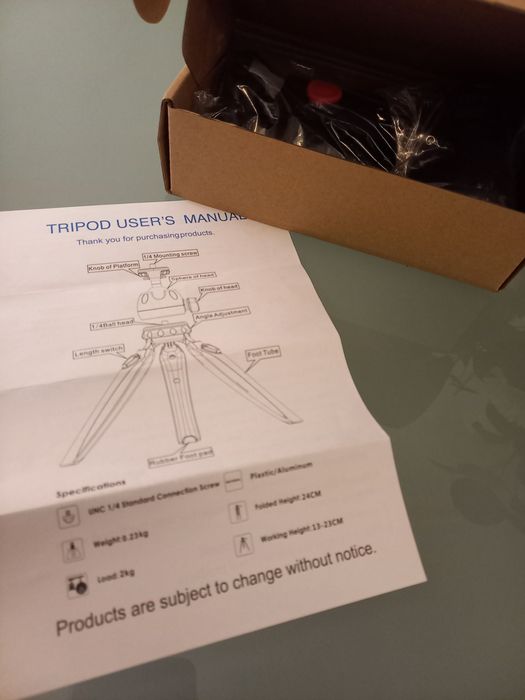 Tripé mini portátil