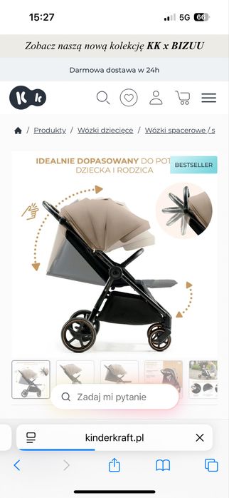 Kinderkraft Mitzy lekki wózek spacerowy