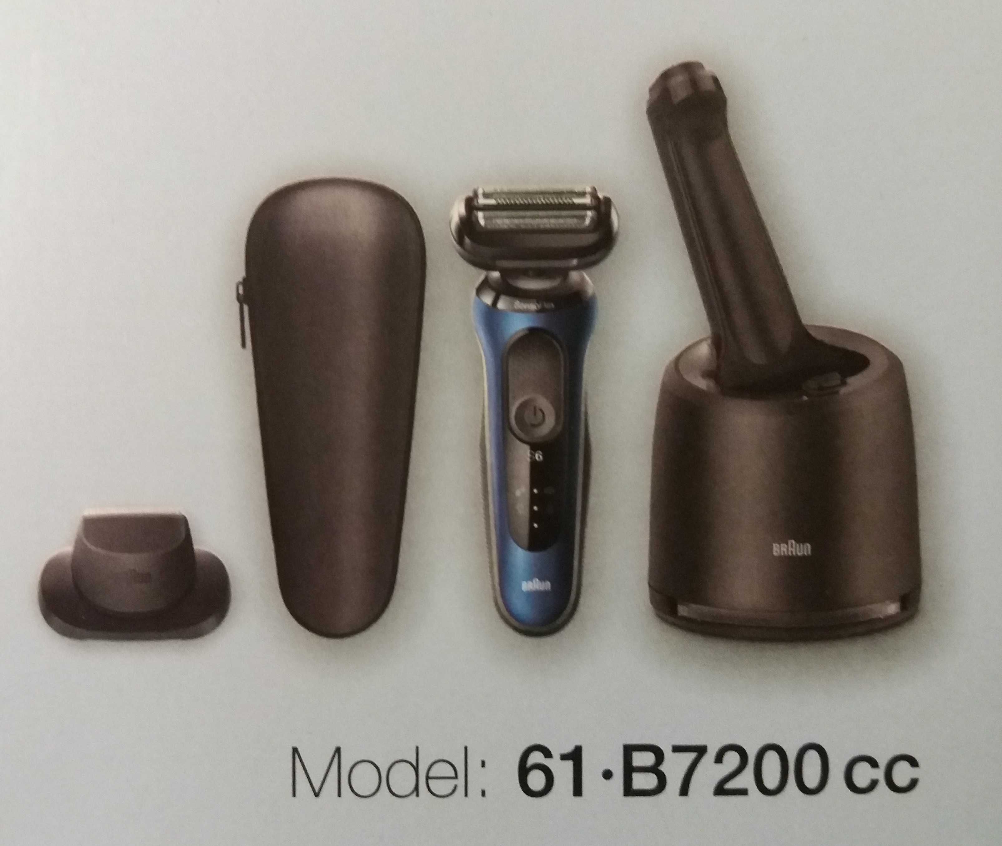 Golarka Braun Series 6 61-B7200cc +baza +etui + trymer (17M gwarancji)