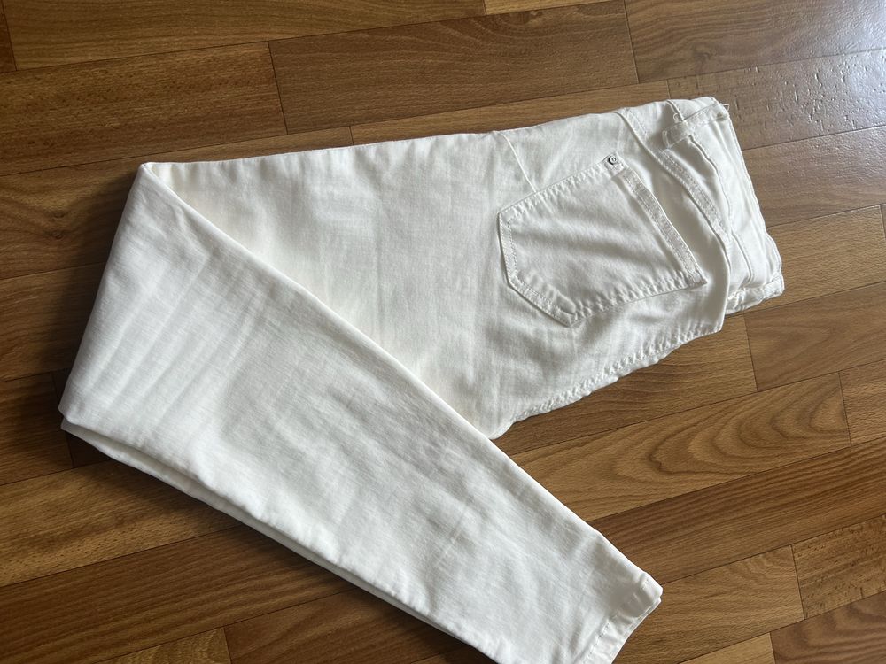 Штани pull&bear, колір білий