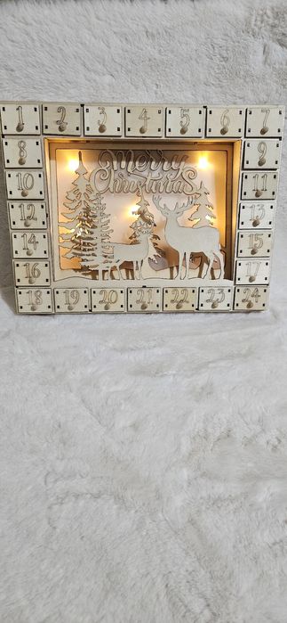 Kalendarz adwentowy Drewniany