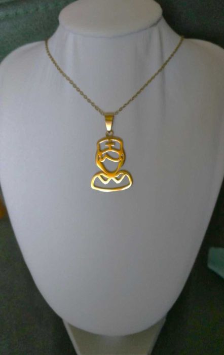Colar Aço c/ Pendente Enfermeira NOVO