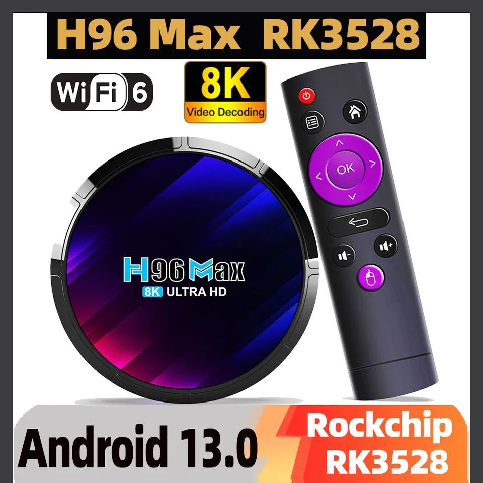 Box H96 Max Rk3528 4/64GB android 13 ultra HD NOVO