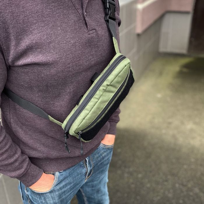 Чоловіча тактична сумка слінг бананка хакі