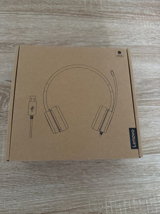 Słuchawki Lenovo 100 Stereo USB NOWE, NIEOTWIERANE!