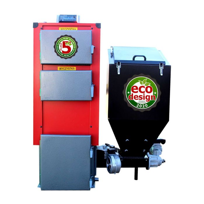 KOTŁY 15 kW do 150m2 Kocioł na EKOGROSZEK z PODAJNIKIEM Piec