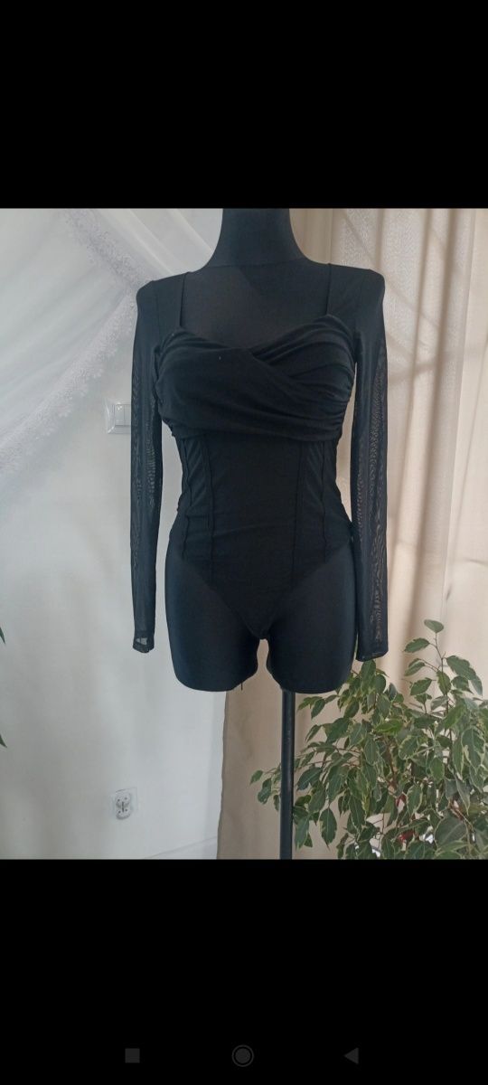 Body czarne siateczka bawełna