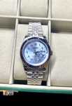 Zegarek automatyczny Seiko Mod datejust arabic ice blue błękitny nh35!