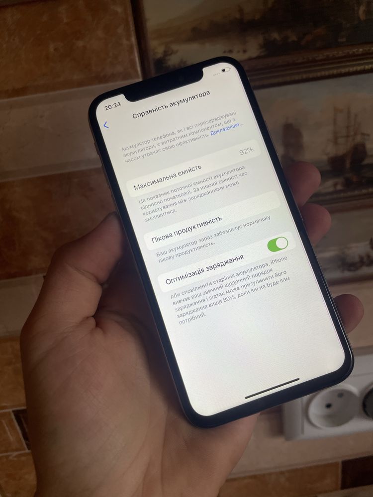 iPhone X 64 gb silver Айфон X 64 гб 92%