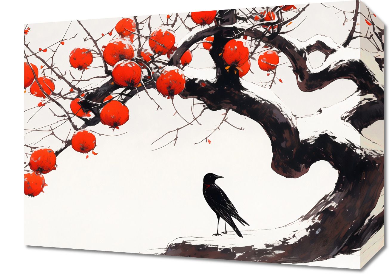 Obraz 40x30cm Kruk przy Drzewie