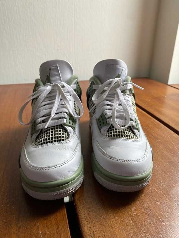 Biały\Powietrze*DamskieNikeAIrJordan4Retro UnisexTrampki 37.5