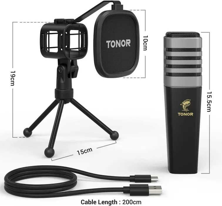 TONOR TC30 Pojemnościowy mikrofon USB