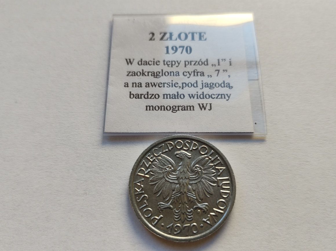 2zł 1970r "Jagody" Najniższy Nakład Rarytas