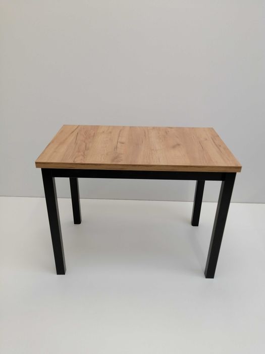Stół 100x60x32 Dąb Złoty Craft noga czarna kwadrat LOFT !!!