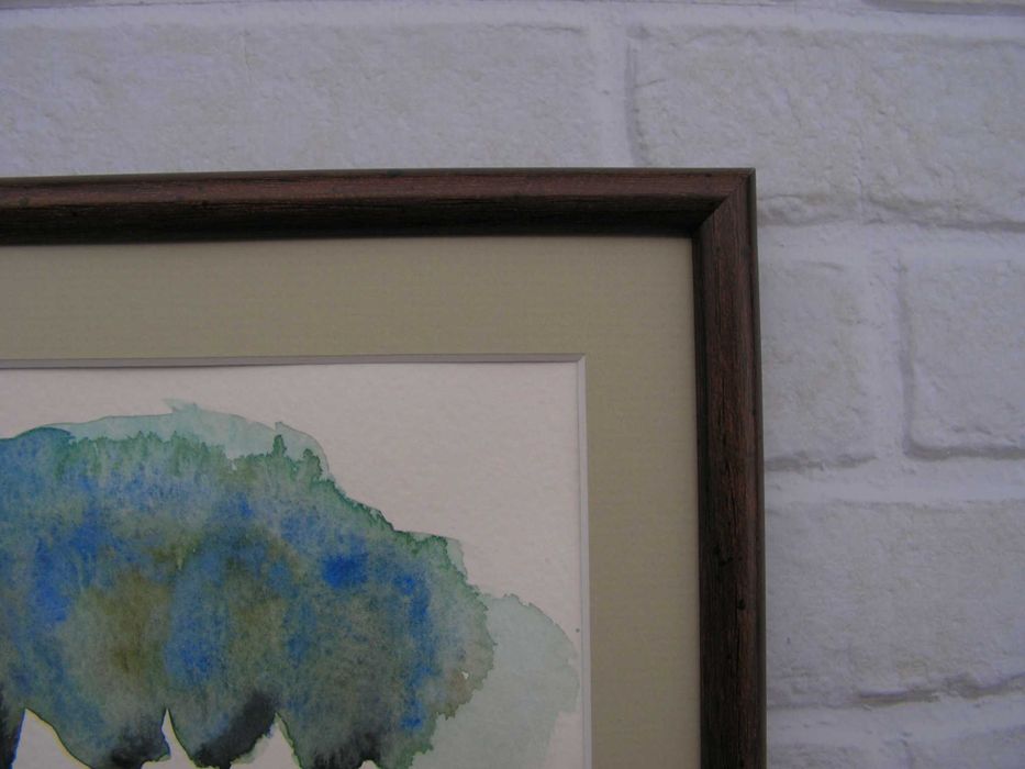 Akwarela "Drzewa V" - oprawiona