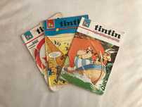 Lote BD Tintin anos 60 e 70 vintage