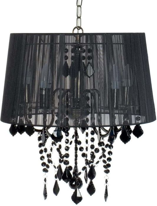 Żyrandol czarny lampa Glamour classic  nowy