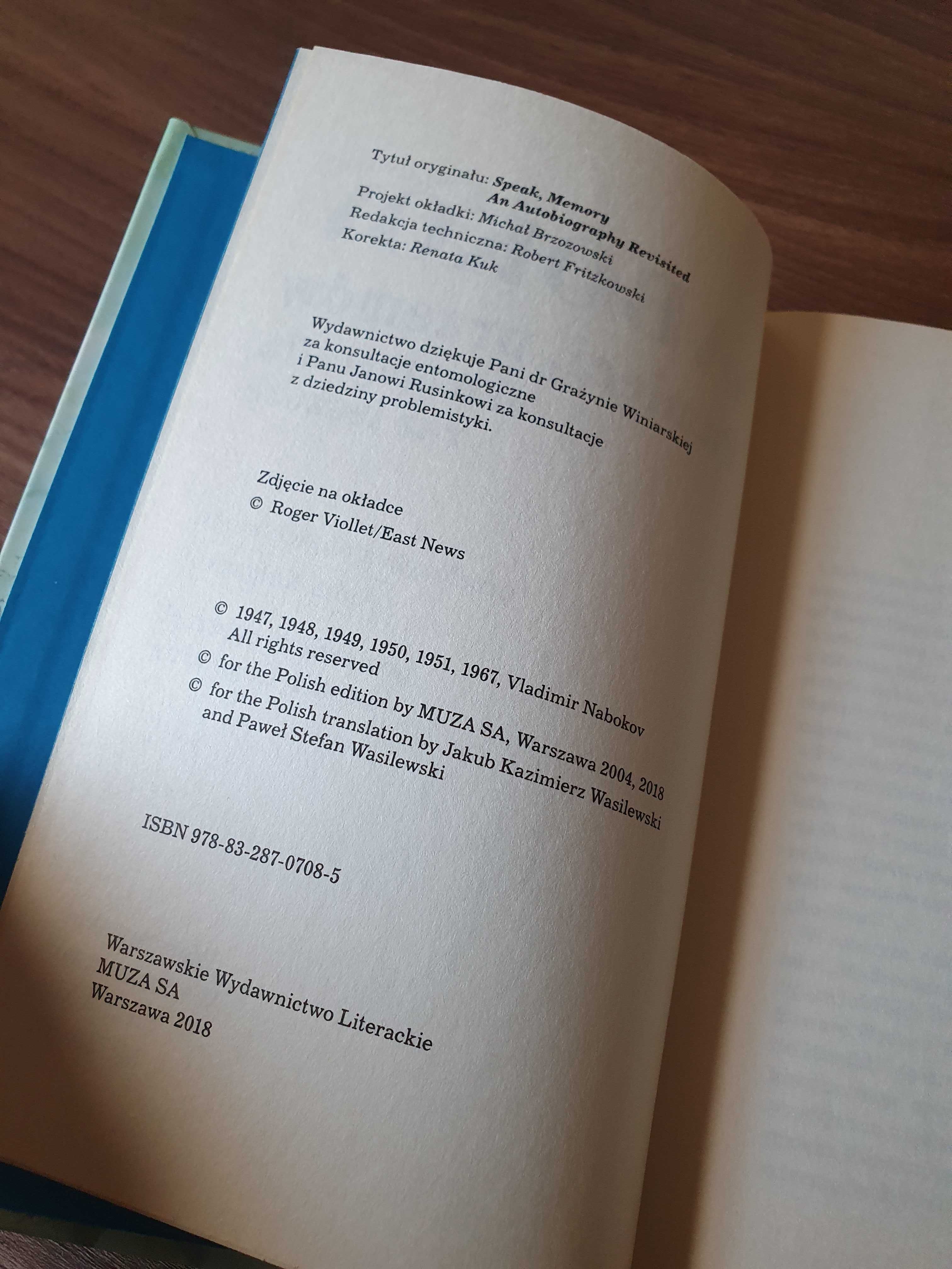 Nabokov Vladimir Pamięci przemów autobiografia raz jeszcze