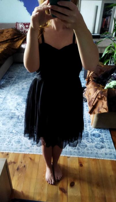 Czarna sukienka Halloween studiowka wesele