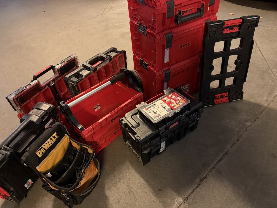 Zestaw skrzyn QBrick Pro HD, Dewalt, Ryobi gratis dalmierz Bosch