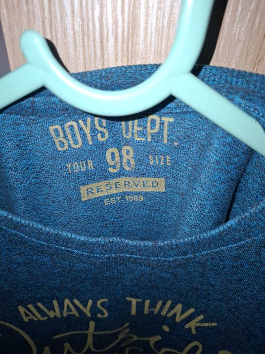 bluza bluzka chłopięca długi rękaw niebieska Reserved rozm. 98