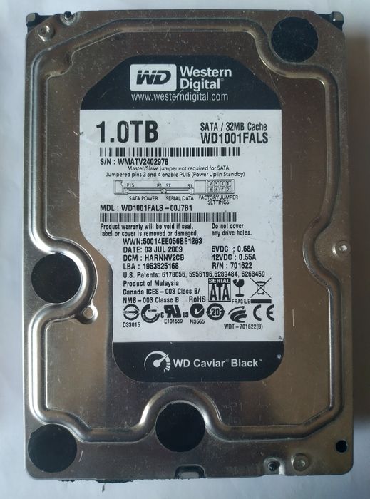 2 HDD 1TB WD 3.5