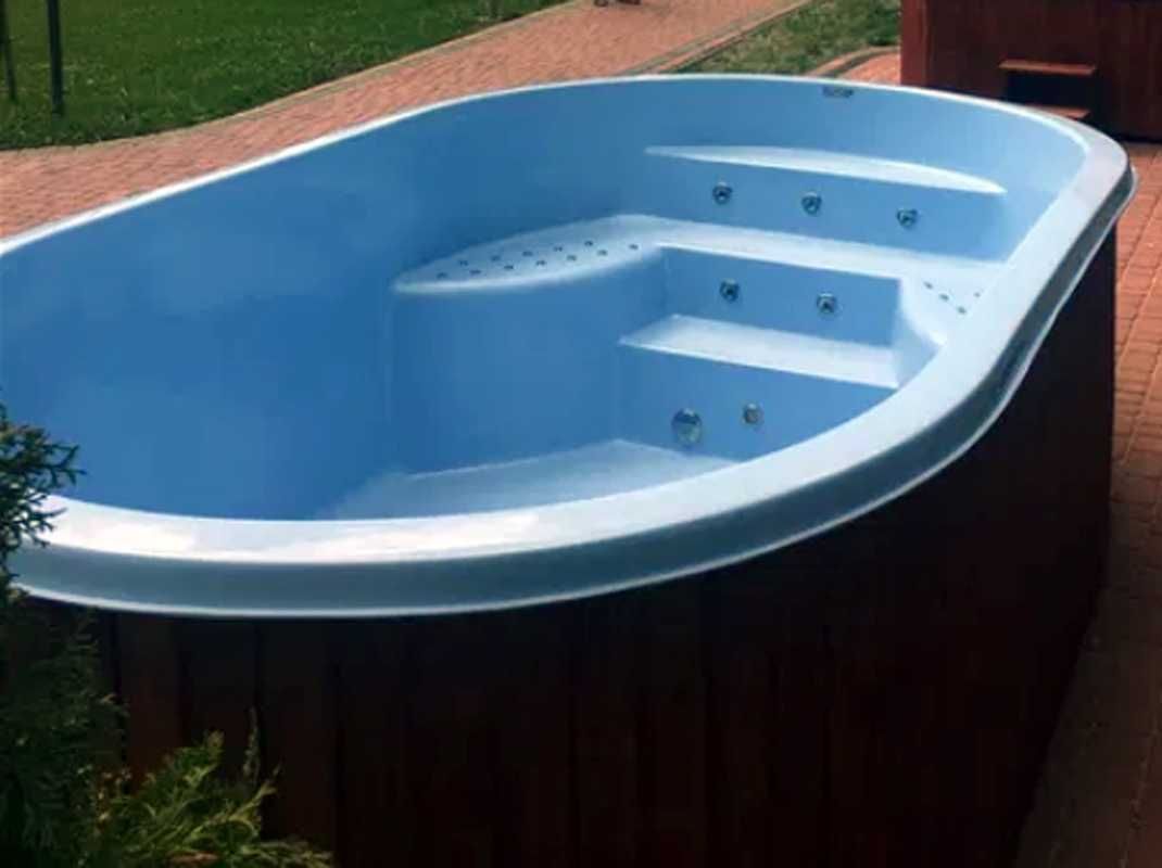 BASEN WOLNOSTOJĄCY 420 z JACUZZI, Podgrzewany Pompa Ciepła
