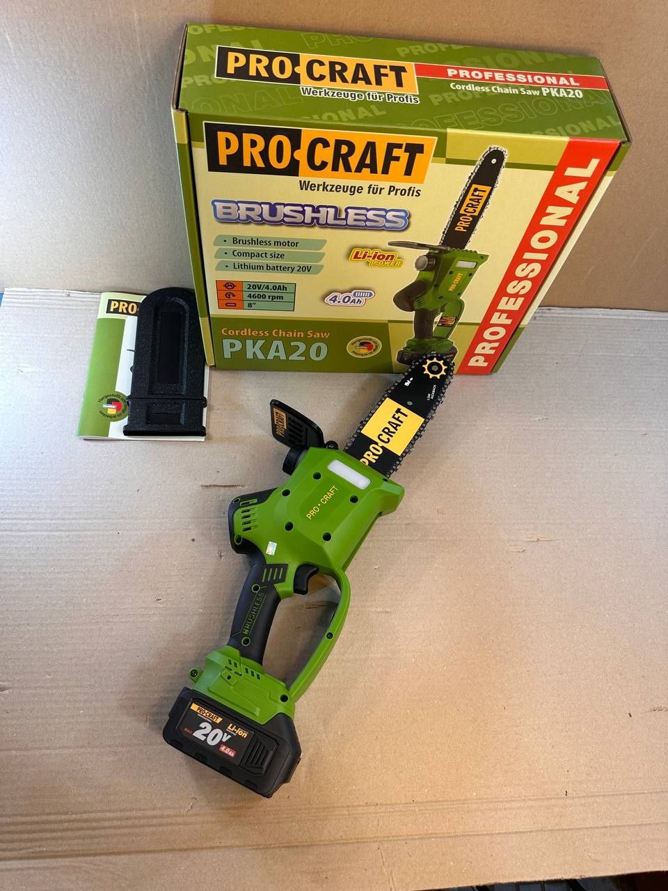 Аккумуляторная мини пила Procraft PKA20 2 АКБ 4а і ЗП Олива в подаруно