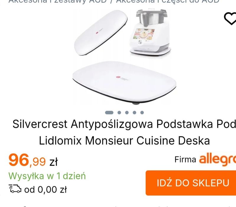 Platforma podkladka pod Monsieur Cuisine SilverCrest przesuwna
