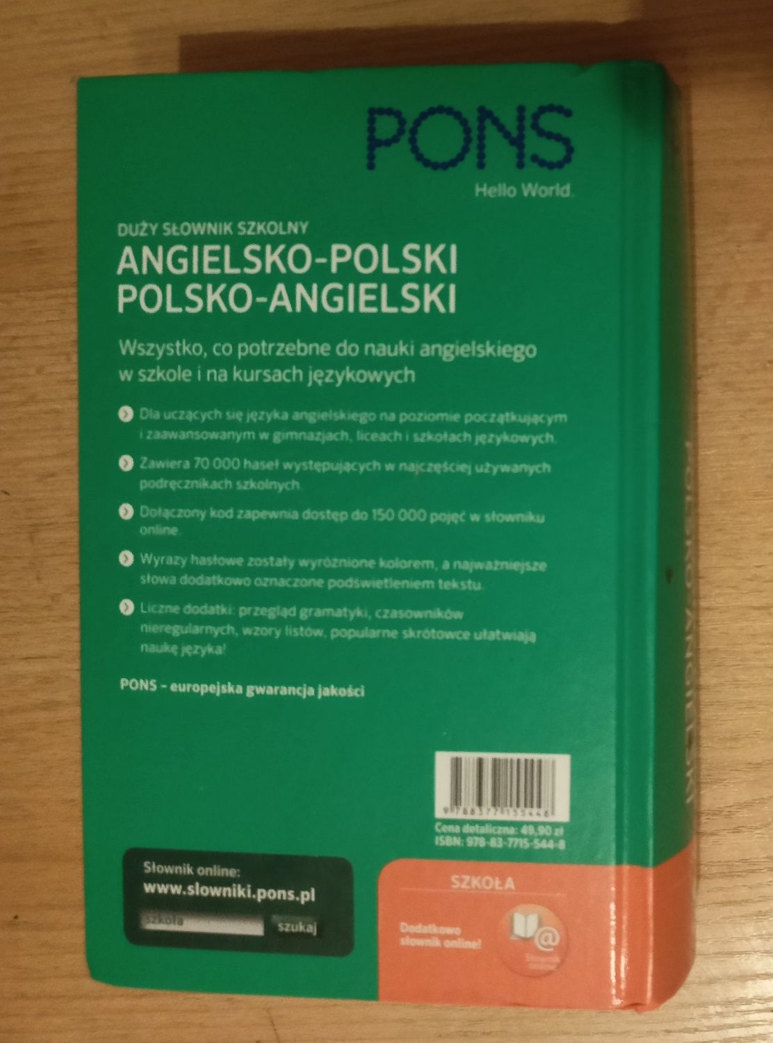 Podręczny słownik polsko-angielski/angielsko-polski PONS
