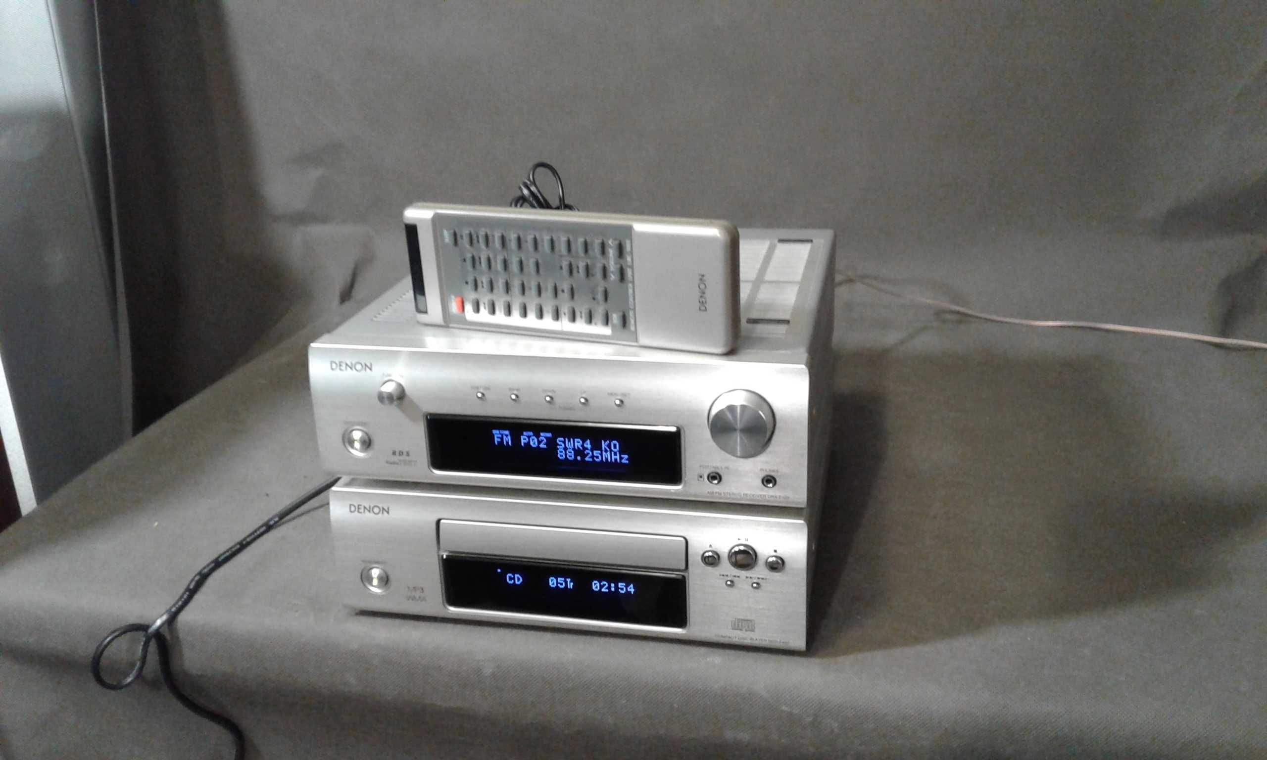 DENON DRA-F102,zestaw stereo,pilot