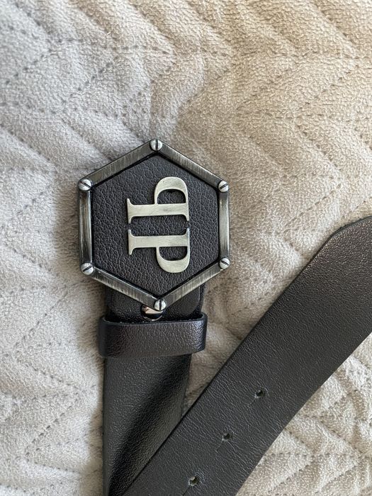 Pasek PP czarny, skóra naturalna