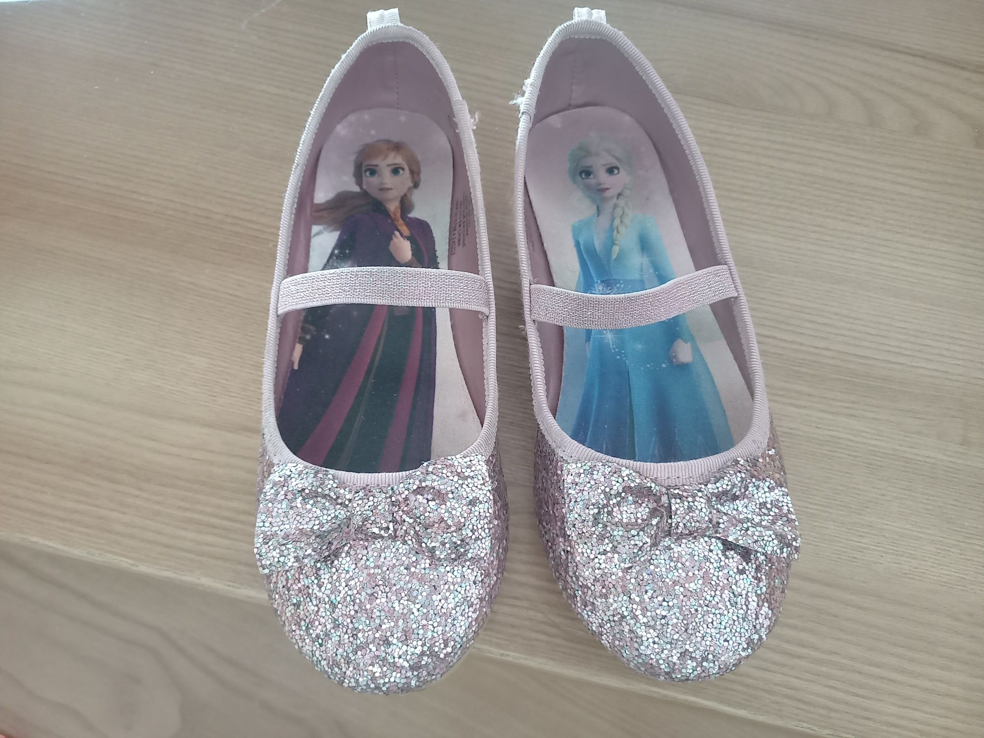 Balerinki baletki Rose Gold Elsa I Anna h&m rozmiar 30 brokat