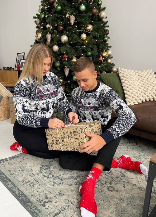 Чоловічий Новорічний светр|Світер з Оленями |Новогодний свитер