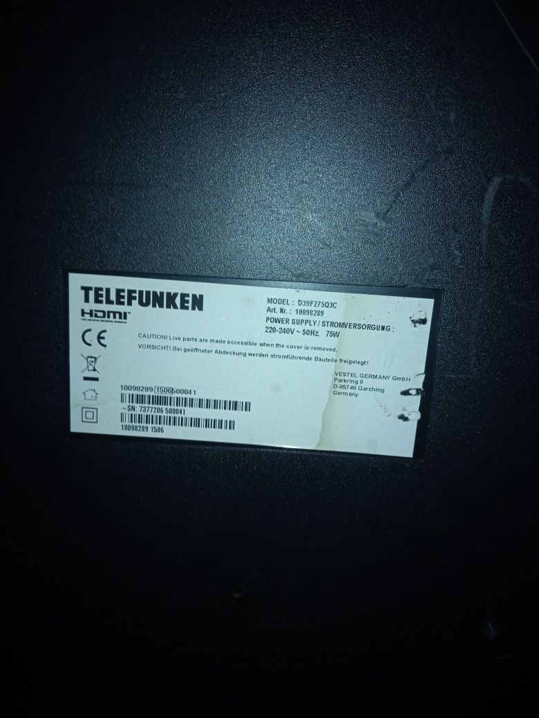 Telewizor LCD  Telefunken D39F275Q3C 39 cali