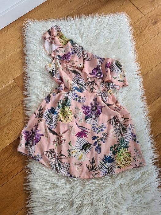 L 40 XL 42 XXL 44 zwiewna sukienka na jedno ramie
