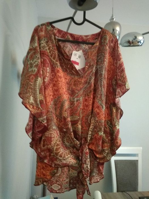 Orsay bluzka orientalny kimono jak jedwab pomarańczowy presley 36 S