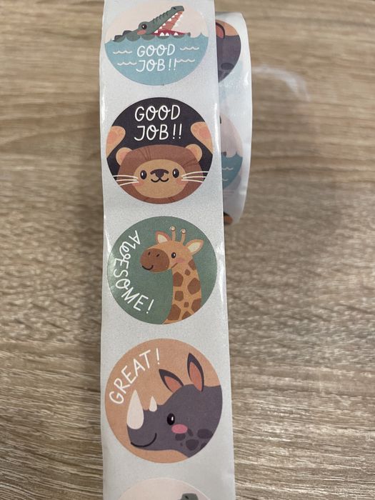Autocolantes / Stickers em rolo para Festas /Negócio "good job"