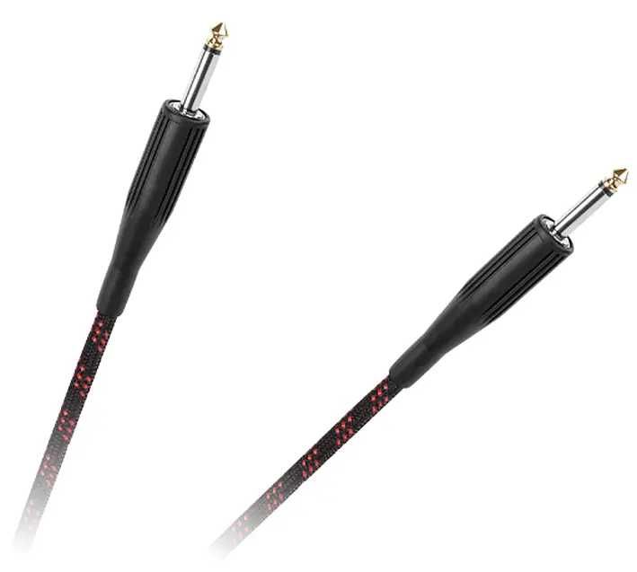 Kabel gitarowy 10m jack 6,3mm wtyk-wtyk bawełniany oplot