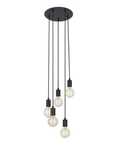 CZARNA LAMPA WISZĄCA LOFT Markslojd Sky Pendant 5L 5x60W E27