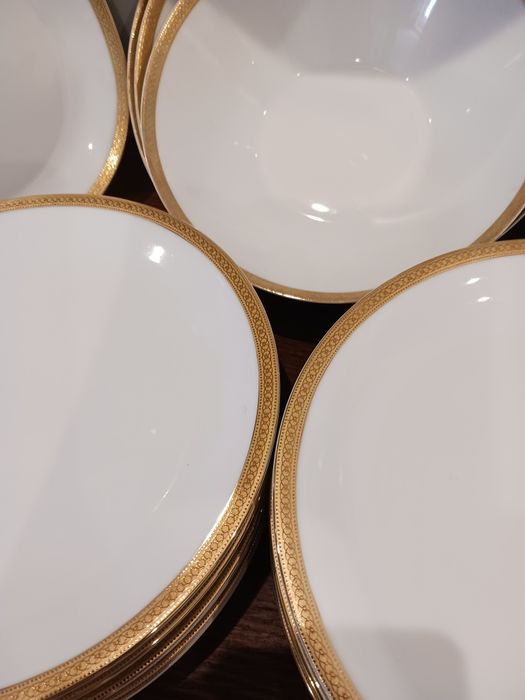 Vehenstrauss 12 osob serwis obiadowy szerokie zlocenie