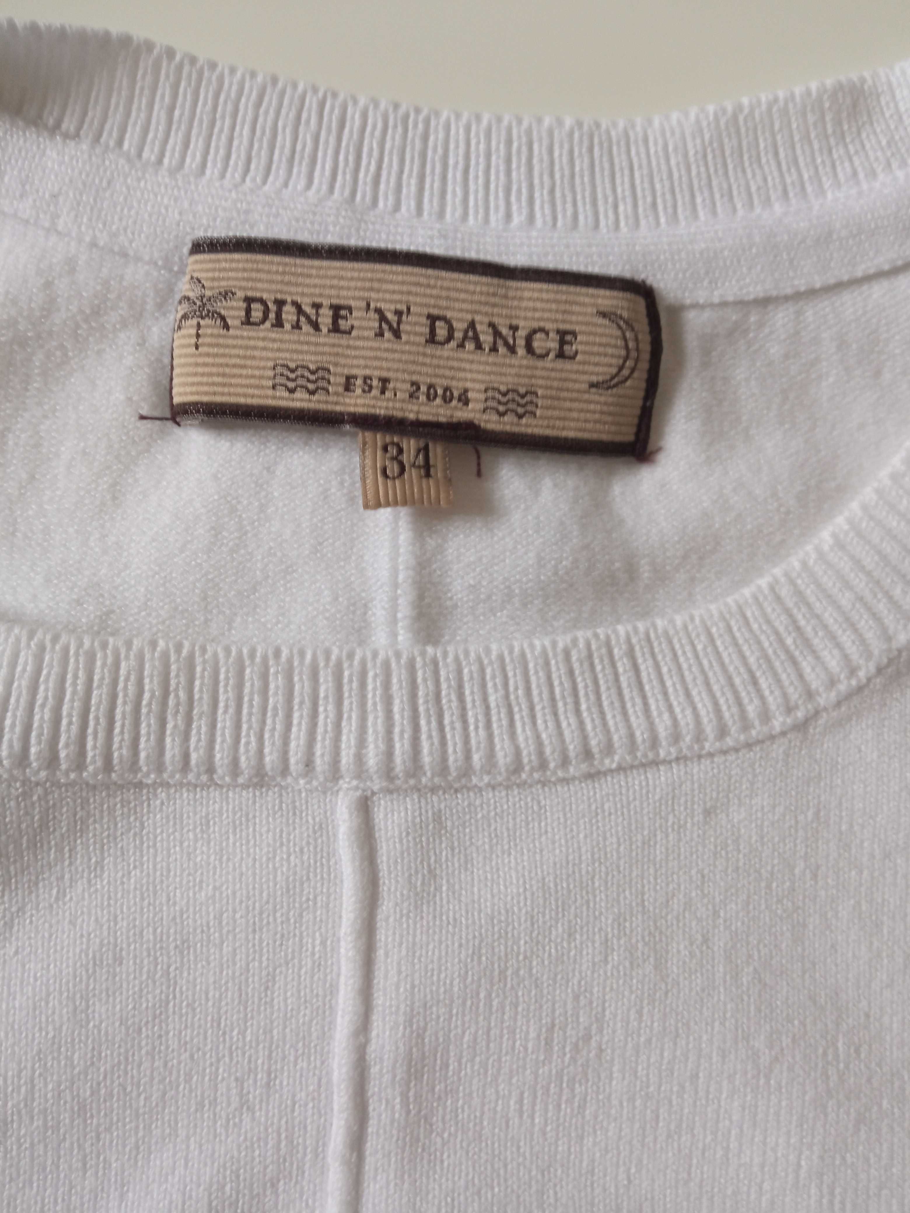 Dine 'N' Dance biały sweterek damski r 34 bdb