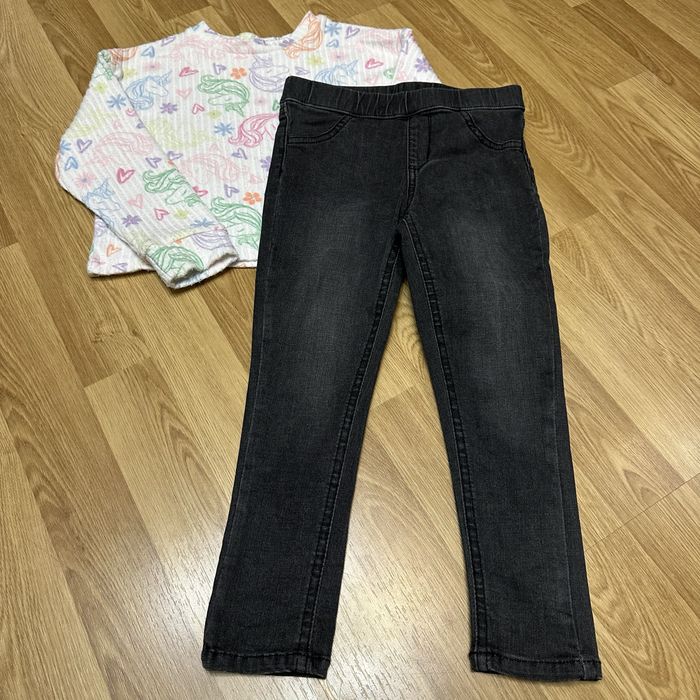 Теплі штани светр лосіни джинси кофта реглан на дівчинку 4 5 104 110