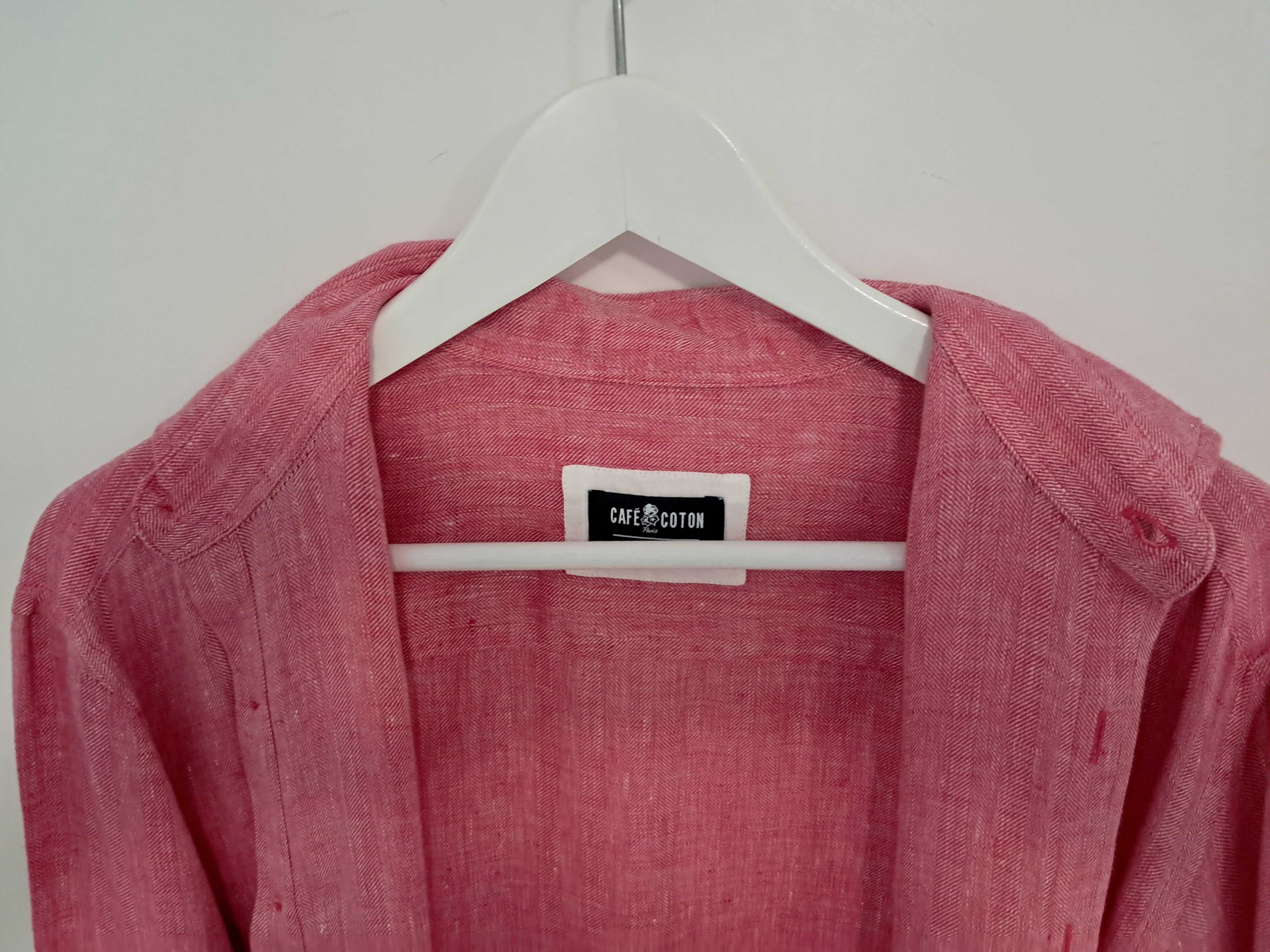 Camisa de Homem em Algodão Egípcio “CAFÉ COTON” / TM Médio / Nova