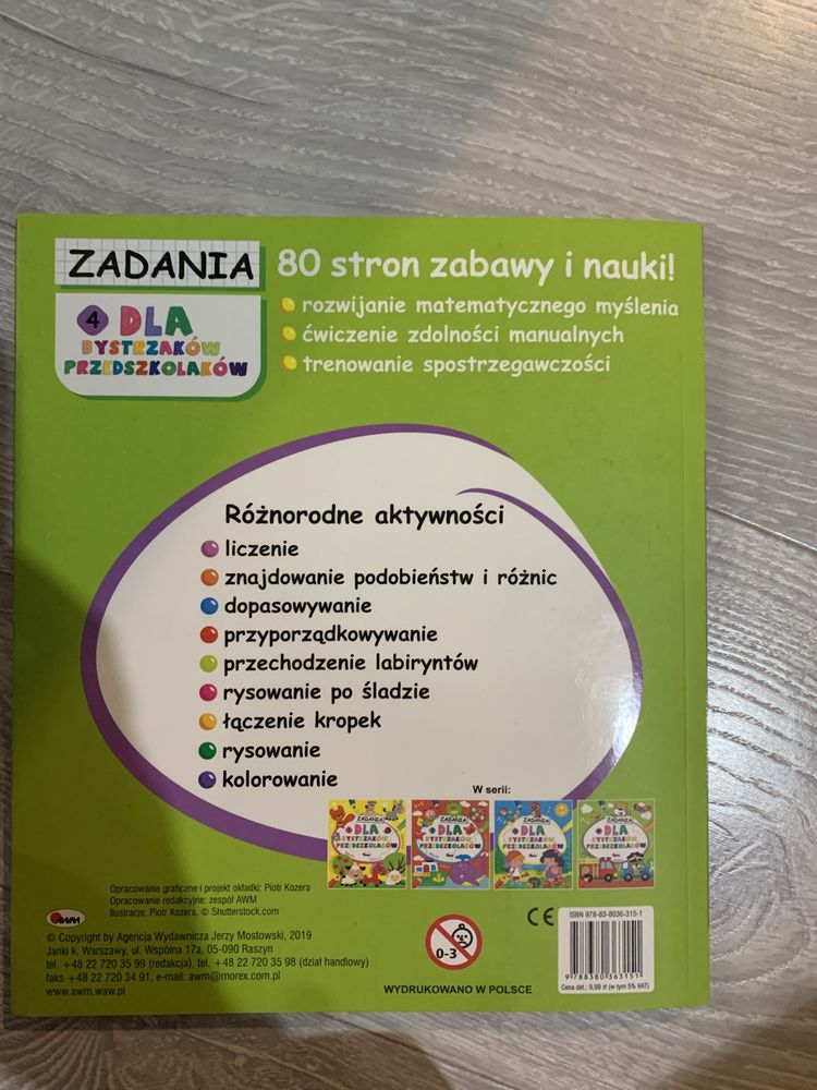 Książka Zadania dla przedszkolakow
