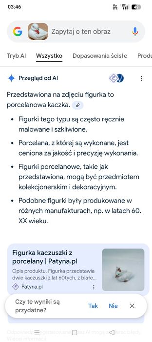 Figurka porcelanowa dla kolekcjonera