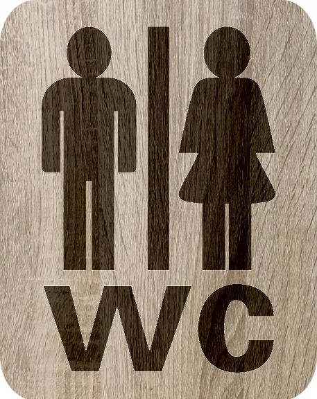 Tabliczka drewniana  Do hoteli restauracji lokali z napisem WC