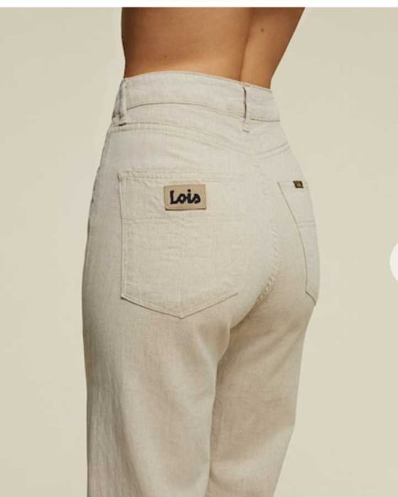 Lois colette culotte waniliowe jeansy dzwony 38