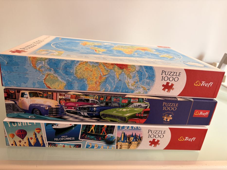 Zestaw Puzzle 3 x 1000 elementów Trefl